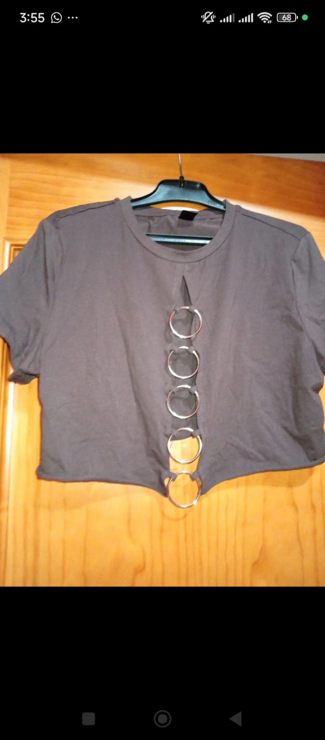 Top with golden chains on neckline – photo 2